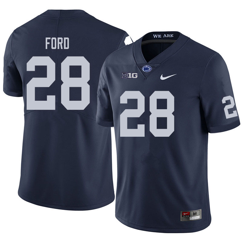 Men #28 Devyn Ford Penn State Nittany Lions College Football Jerseys Sale-Navy